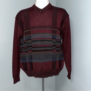 LEO CHEVALIER DESIGN WOOL BLEND KNIT Dad SWEATER long sleeve men’s size large